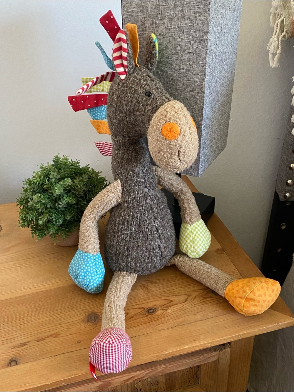Sigikid patchwork horse plush stuffed animal